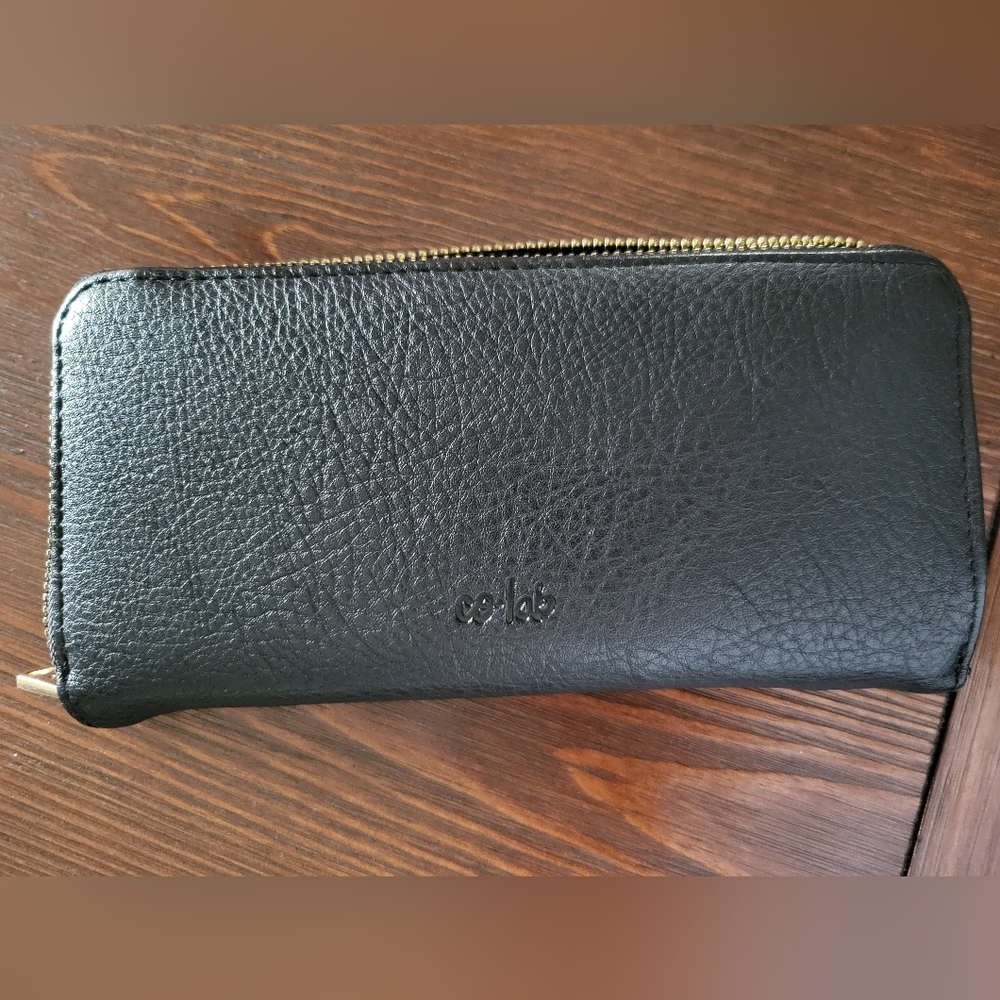 Co Lab Women Black Leather Wallet